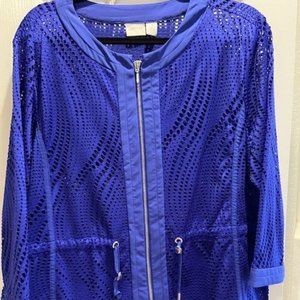 EUC Chico's Zenergy Purple Cover-up Topper Sz 3